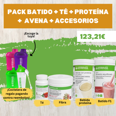 Batido | Té | Bebida de proteína | Avena + Accesorios